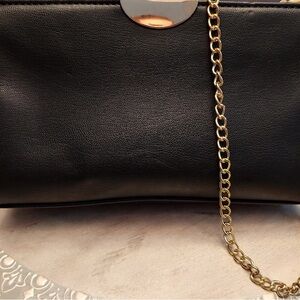 Elegant Black Leather Chain Bag